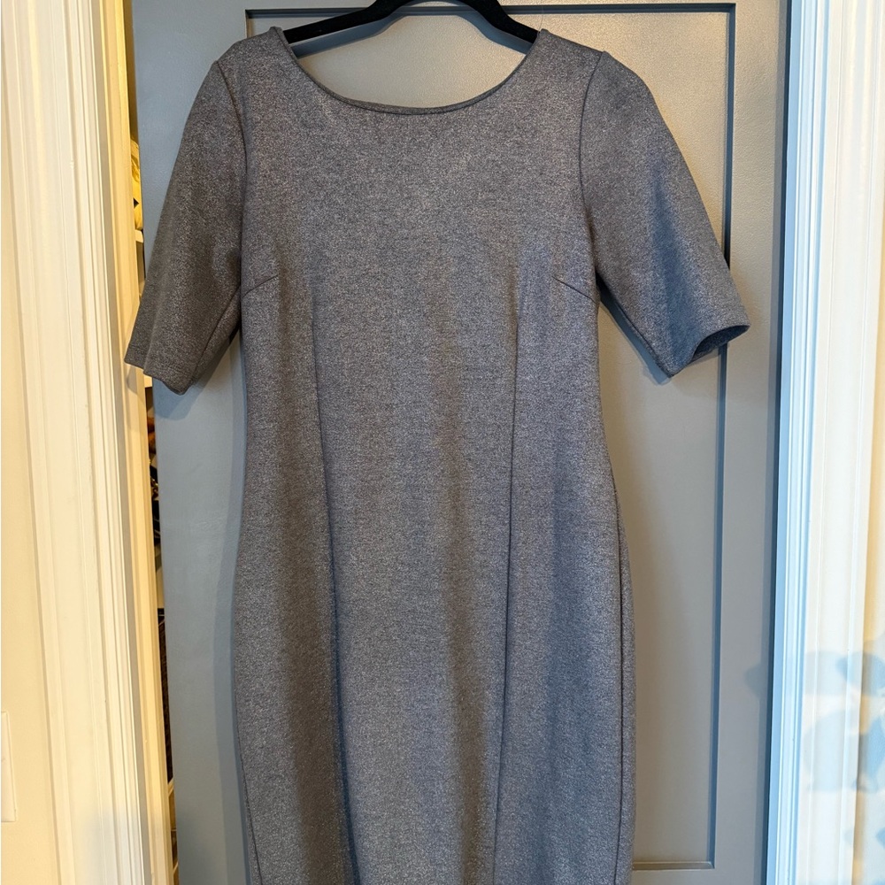 Banana Republic Gray Midi Sheath Dress